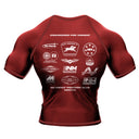 Engineered For Combat  - Rashguard Burgundy