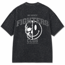 Death Smile Oversized T-shirt - Faded Black