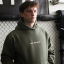 Embroidered Crossed Logo Hoodie - Dark Green