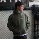Embroidered Crossed Logo Hoodie - Dark Green