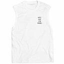 Will Box For Money Sleeveless Tee - White